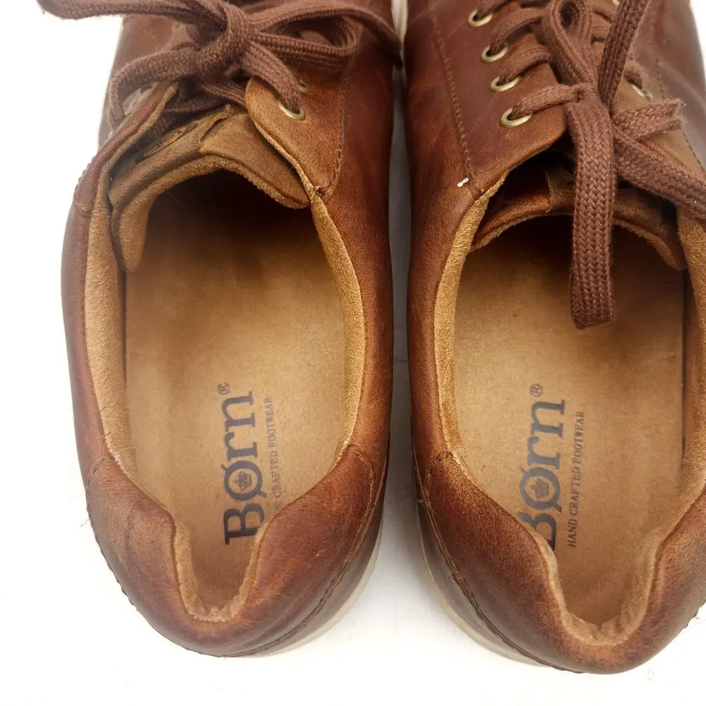 Born Allegheny II Shoes Mens 13 M Brown Leather Lace Up Comfort Casual Sneakers